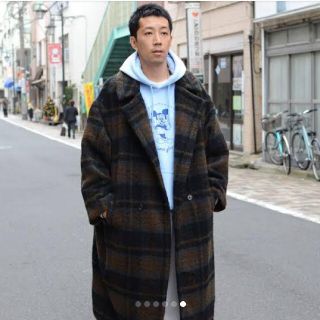 unused 18aw チェック　コート　即日発送