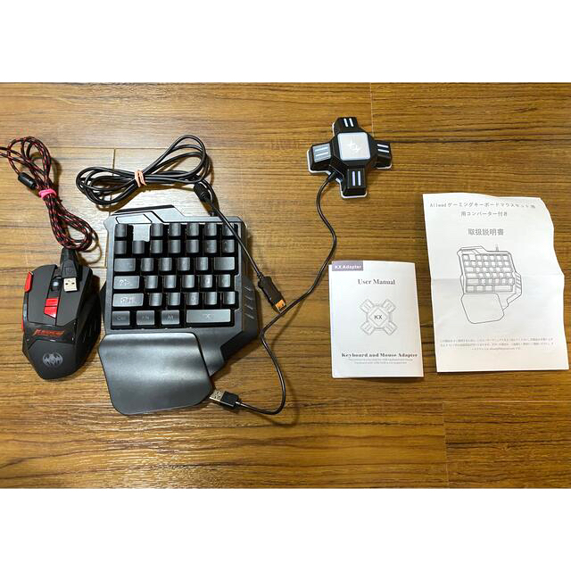 ゲーミングキーボードマウスセット専用コンバーター付き エンタメ/ホビーのゲームソフト/ゲーム機本体(家庭用ゲーム機本体)の商品写真