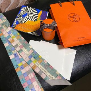 エルメス(Hermes)の値下げしました　エルメス　ツイリー　ボルデュックチェック　(バンダナ/スカーフ)