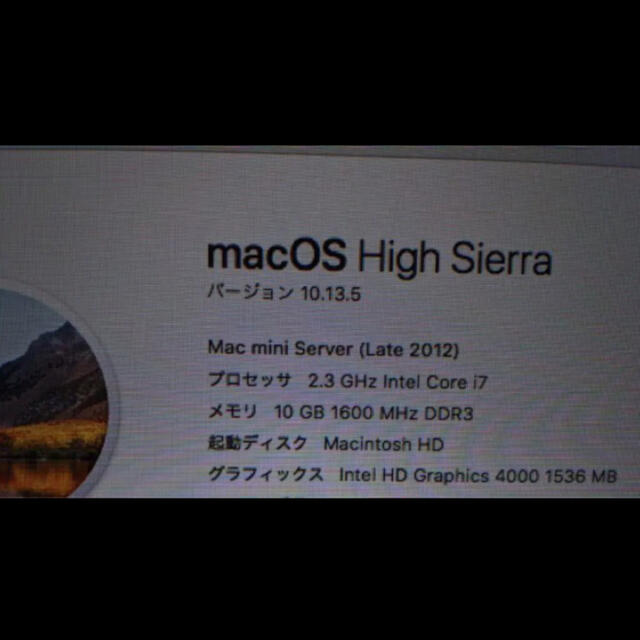 Apple(アップル)のApple Mac mini Late 2012 スマホ/家電/カメラのPC/タブレット(デスクトップ型PC)の商品写真