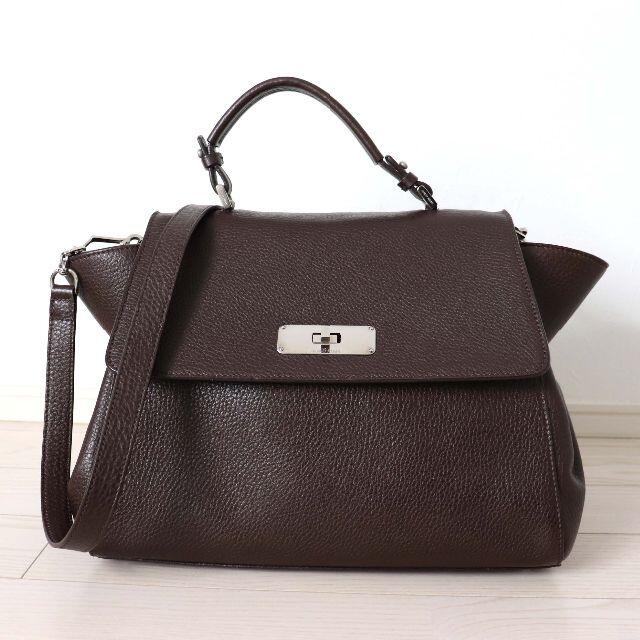 GIORGIO ARMANI - ジョルジオアルマーニ ターンロック レザー 2WAY ショルダー バッグ