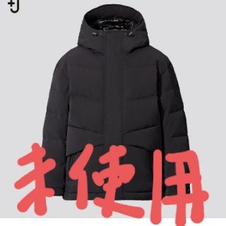 ユニクロ(UNIQLO)の+j ハイブリッドダウンオーバーサイズジャケットユニクロ　黒　L　UNIQLO(ダウンジャケット)