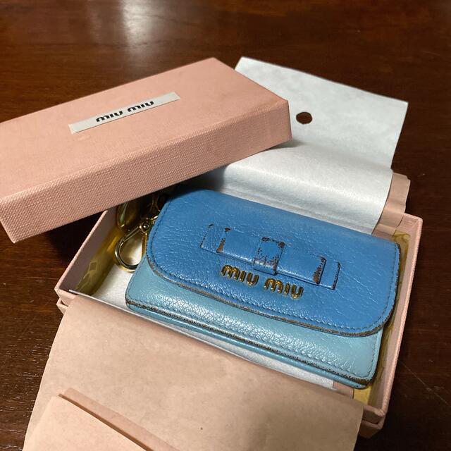 MIU MIU カードケース&ミニ財布　ブルー 1