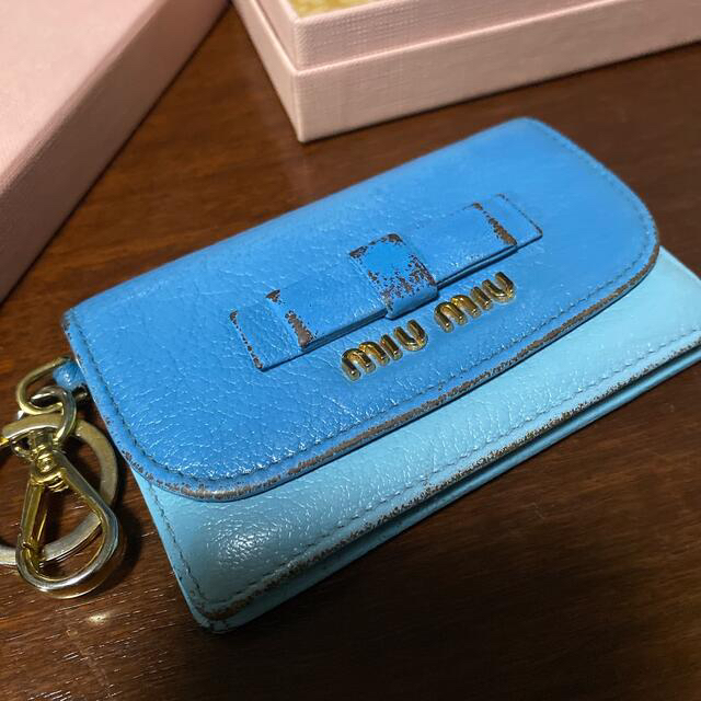 MIU MIU カードケース&ミニ財布　ブルー 2