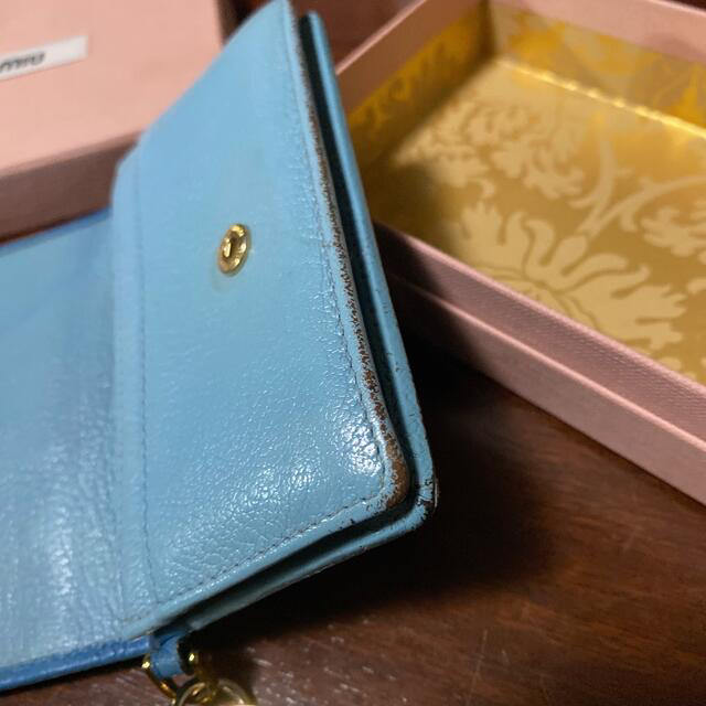 MIU MIU カードケース&ミニ財布　ブルー 7