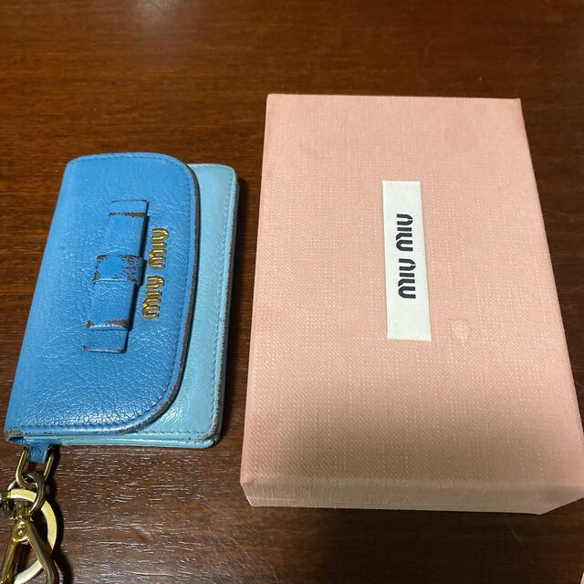 MIU MIU カードケース&ミニ財布　ブルー 9