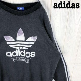 アディダス(adidas)のアディダス スウェット ゆるだぼ ワンポイントロゴ スリーストライプス 裏起毛(スウェット)