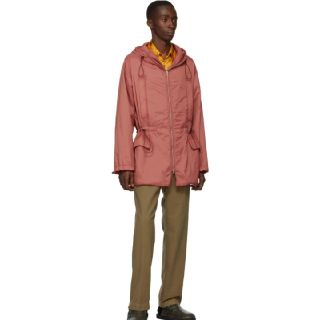 DRIES VAN NOTEN 21AW Salmon Pink VASDALE HOODED jacket 73-08-14