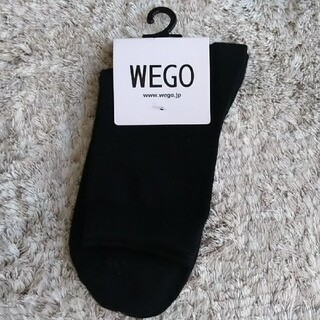 ウィゴー(WEGO)の新品タグ付 WEGO靴下 黒 ショート丈 23～25cm(ソックス)