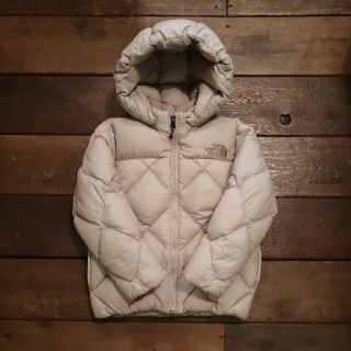 ザノースフェイス(THE NORTH FACE)のノースフェイス キッズ タンバコシフーディ ダウンジャケット 110 ベージュ(ジャケット/上着)