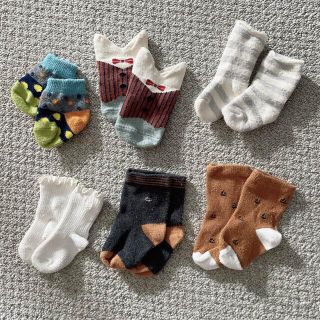 プチバトー(PETIT BATEAU)の9〜11cm ベビーソックス6足セット☆(靴下/タイツ)