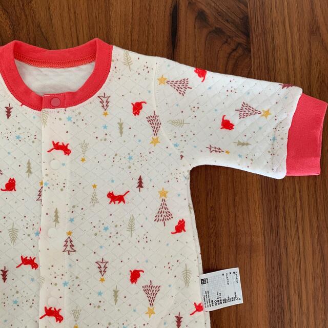 UNIQLO(ユニクロ)のユニクロ☆キルトカバーオール☆サイズ60☆未使用品 キッズ/ベビー/マタニティのベビー服(~85cm)(カバーオール)の商品写真