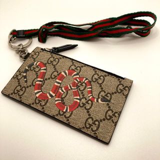 グッチ(Gucci)のGUCCI グッチ キングスネーク レザーカードケース 総柄(名刺入れ/定期入れ)