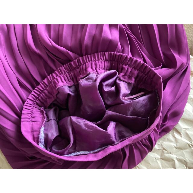 GU(ジーユー)のgu プリーツロングスカート 紫 S   レディースのスカート(ロングスカート)の商品写真