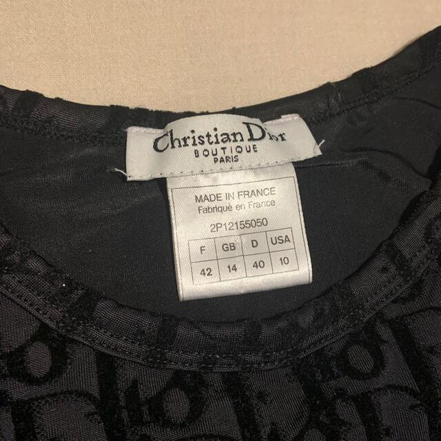 Christian Dior(クリスチャンディオール)のDIOR ベロア　カットソー レディースのトップス(カットソー(長袖/七分))の商品写真