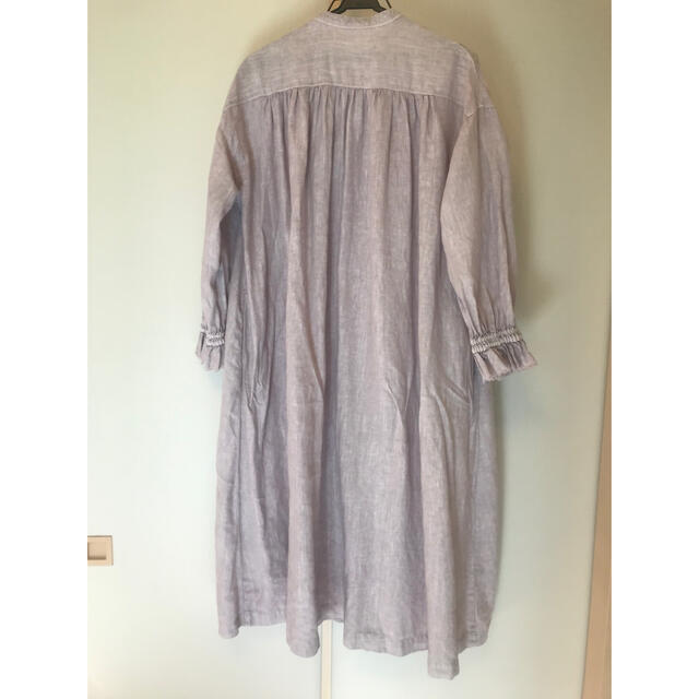 nest Robe バンドカラーラッフル袖ワンピース（LAVENDER）