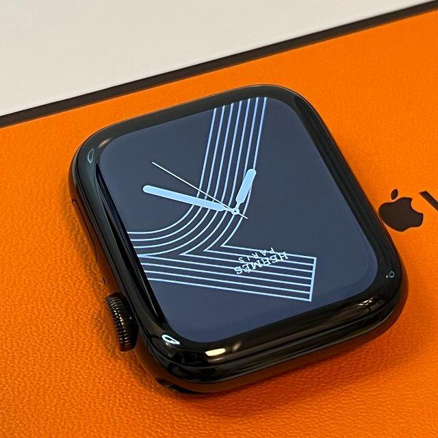 Hermes(エルメス)のApple Watch 6 HERMES 黒44mm AppleCare+付き メンズの時計(腕時計(デジタル))の商品写真