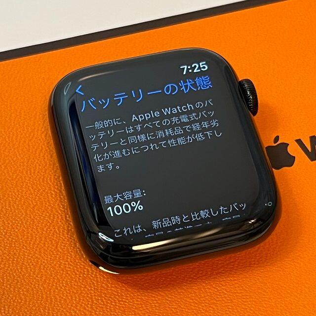 Hermes(エルメス)のApple Watch 6 HERMES 黒44mm AppleCare+付き メンズの時計(腕時計(デジタル))の商品写真