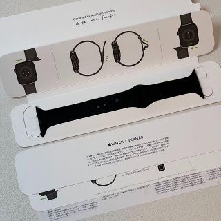 エルメス(Hermes)のApple Watch Hermes スポーツバンド 黒 44mm(ラバーベルト)