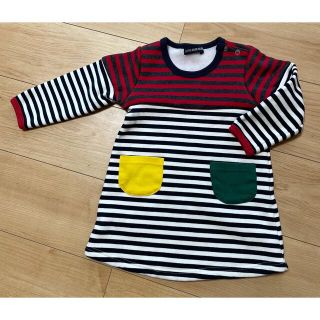 リトルベアークラブ(LITTLE BEAR CLUB)の90size  ボーダー　起毛　チュニック(Tシャツ/カットソー)