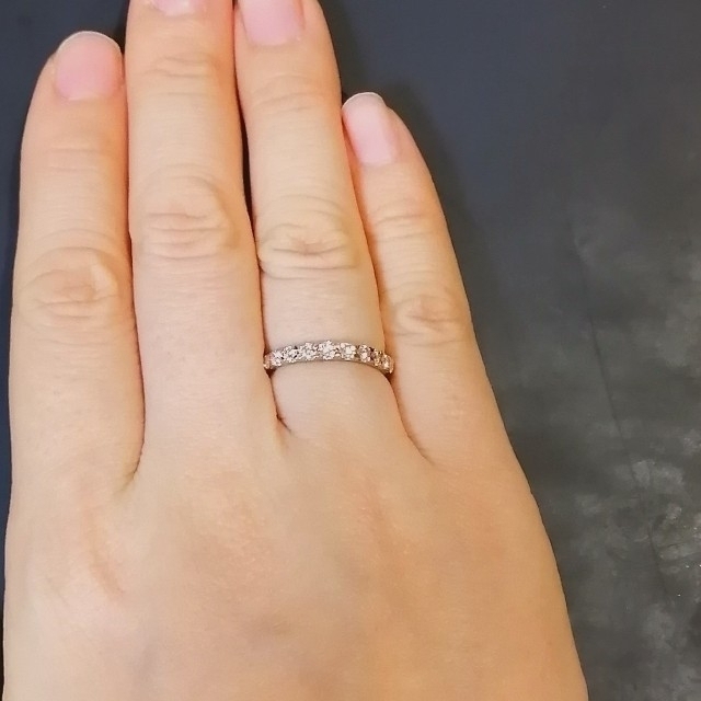 ダイヤモンドハーフエタニティリング0.5ct PGの通販 by はやかわ's