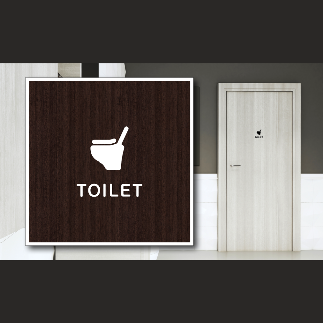 オシャレなトイレ用ステッカー | トイレマーク トイレサイン 賃貸可 ハンドメイドのインテリア/家具(インテリア雑貨)の商品写真