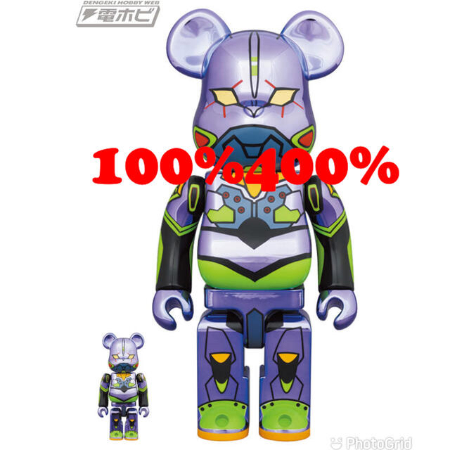 BE@RBRICK エヴァンゲリオンCHROME 100% & 400%