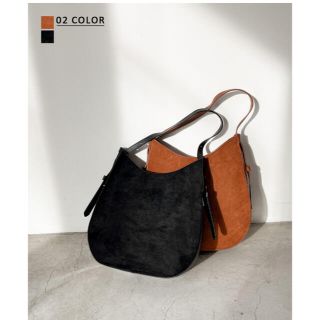 ザラ(ZARA)の新品未使用Basementonlineスウェードバッグブラック(トートバッグ)