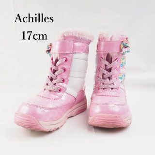 アキレス(Achilles)のEB0528*Achillesアキレス*レモンパイ*スノーブーツ17cm*ピンク(長靴/レインシューズ)