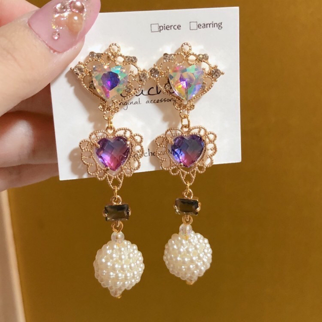 冬ピアス ファーピアス ハンドメイドピアス ハンドメイドアクセサリー 5