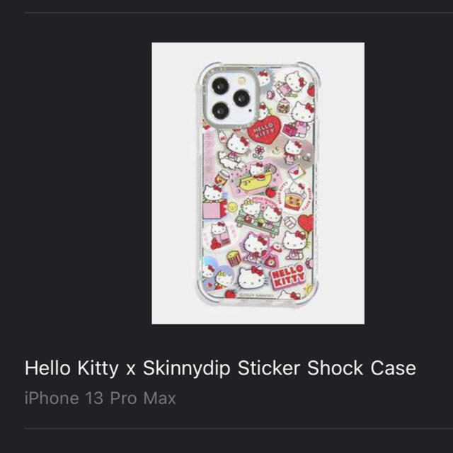 SKINNYDIP(スキニーディップ)のSKINNY DIP×HELLO KITTY(iPhone13ProMax対応) スマホ/家電/カメラのスマホアクセサリー(iPhoneケース)の商品写真