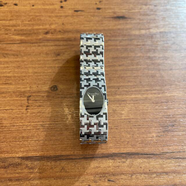 電池新品 Dior ミスディオール 腕時計 ブレスレット 黒文字盤 シルバー-