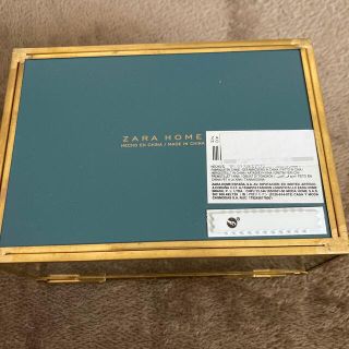 ザラホーム(ZARA HOME)のZARA HOME メタルフレーム付ガラスボックス(メイクボックス)