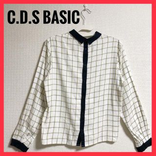 シーディーエスベーシック(C.D.S BASIC)のC.D.S BASIC シーディーエスベーシック　2wayチェック柄長袖シャツ(シャツ/ブラウス(長袖/七分))