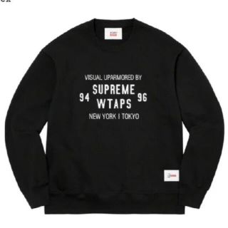 ダブルタップス(W)taps)のSupreme WTAPS Crewneck クルーネック　ブラック(スウェット)