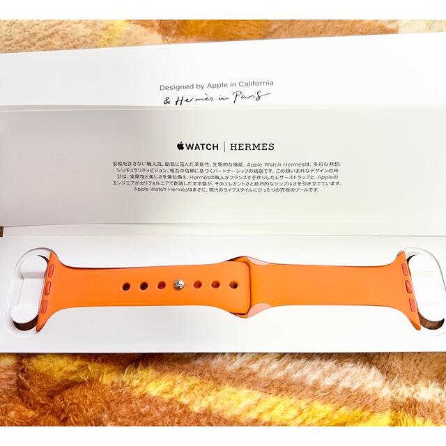 新品　 Apple Watch38.40ミリ HERMESラバーバンド　オレンジ