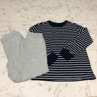 ユニクロ(UNIQLO)のユニクロ キッズ 130cm ウルトラストレッチ パジャマ ルームウェア 部屋着(パジャマ)