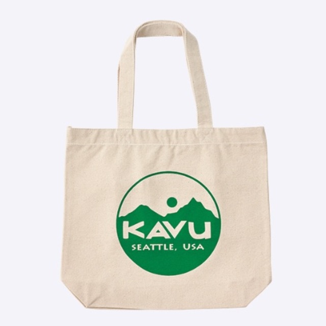 KAVU(カブー)のKAVU カブー サークルロゴトートバッグ  tote bag green レディースのバッグ(トートバッグ)の商品写真