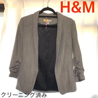 エイチアンドエム(H&M)のH&M エイチアンドエム　ツイードジャケット　ギャザー　フォーマル　ビジネス(テーラードジャケット)