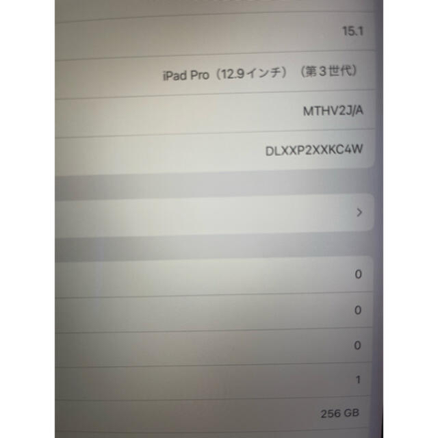 iPadPro 12.9インチ 第三世代 256G(箱無し)