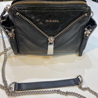 ディーゼル(DIESEL)のディーゼル　レザーポシェット  クロスショルダーバッグ　ブラック　チェーンバッグ(ショルダーバッグ)