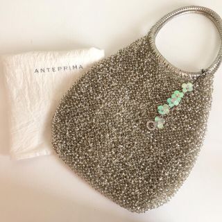 アンテプリマ(ANTEPRIMA)の11/18値下美品❤︎チャーム付アンテプリマ ワイヤーバッグ ラウンド縦型(ハンドバッグ)