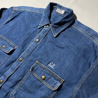 80s cp company リーフ フラワー 柄シャツ バーガンディー 90s