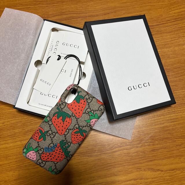 GUCCI iPhoneケース ストロベリー iPhoneX/XS