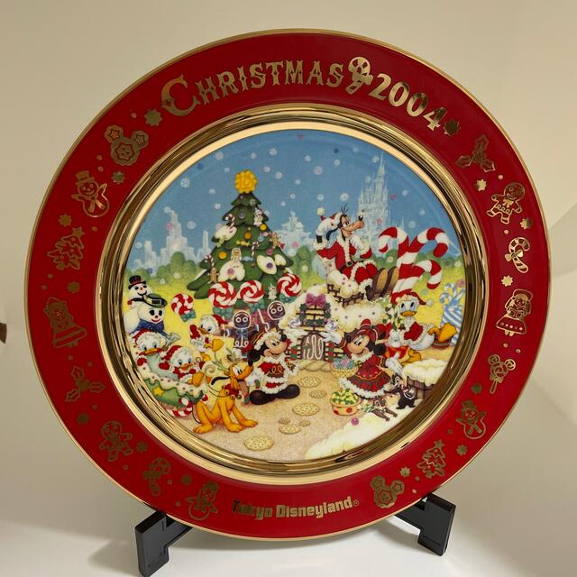 Disney(ディズニー)のディズニーランド　TDL クリスマスプレート2004 エンタメ/ホビーのおもちゃ/ぬいぐるみ(キャラクターグッズ)の商品写真