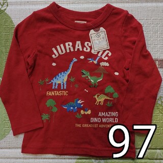 マザウェイズ(motherways)の新品 マザウェイズ　コットン100％　長袖   95　（97）男の子　恐竜(Tシャツ/カットソー)