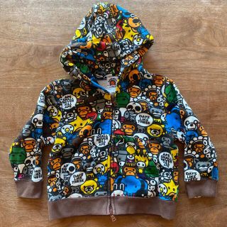 アベイシングエイプ(A BATHING APE)のマイロ　エイプ　パーカー　子供　90(ジャケット/上着)