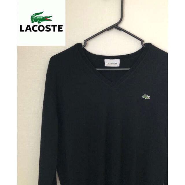 LACOSTE(ラコステ)のラコステ　Vネック　ニット　ブラック メンズのトップス(ニット/セーター)の商品写真