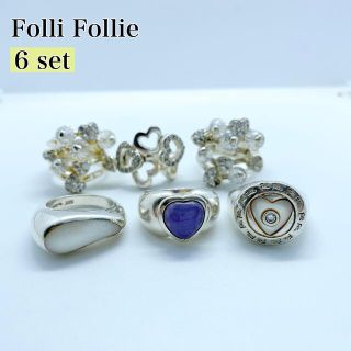 フォリフォリ(Folli Follie)の6点まとめ ✨ フォリフォリ シルバー リング ハート 色石 プレゼント 指輪(リング(指輪))