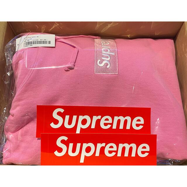 Supreme Box Logo Hooded pink Lサイズ　新品未開封